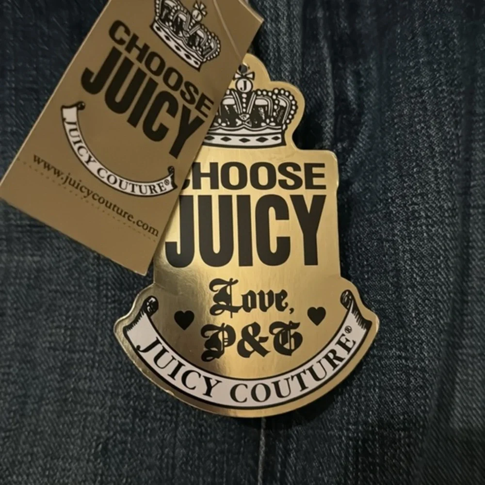 Vintage Y2K Juicy Couture Blue Denim Skirt With‎ Ruffle Size Large